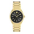  Shop Authentic Versace V-Auria Quartz Black Dial Gold Steel Strap Watch for Men - VE0F00525 - Luxxuri