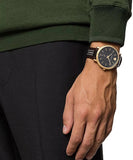  Shop Authentic Versace V-Circle Quartz Black Dial Brown Leather Strap Watch for Men - VEBQ01619 - Luxxuri