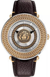  Shop Authentic Versace V Metal Icon Quartz Silver Dial Brown Leather Strap Watch For Men - VQL010015 - Luxxuri