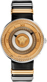  Shop Authentic Versace V Metal Icon Gold Dial Black & Silver & Gold Strap Watch for Women - VLC020014 - Luxxuri