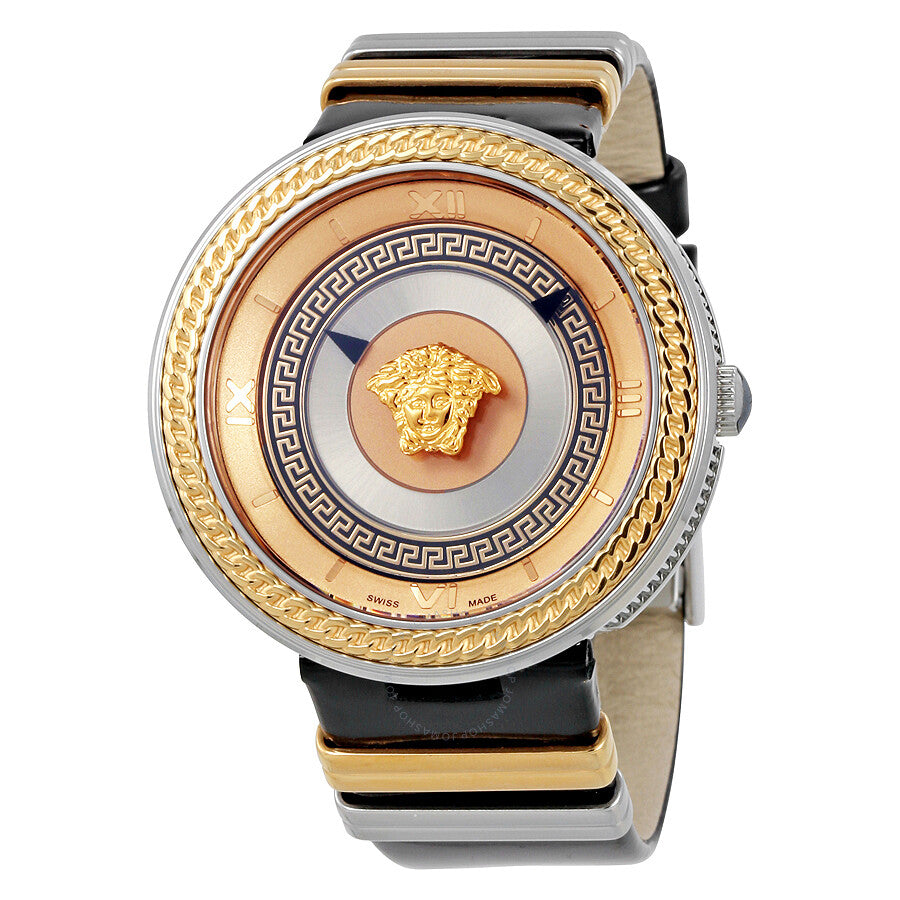  Shop Authentic Versace V Metal Icon Gold Dial Black & Silver & Gold Strap Watch for Women - VLC020014 - Luxxuri