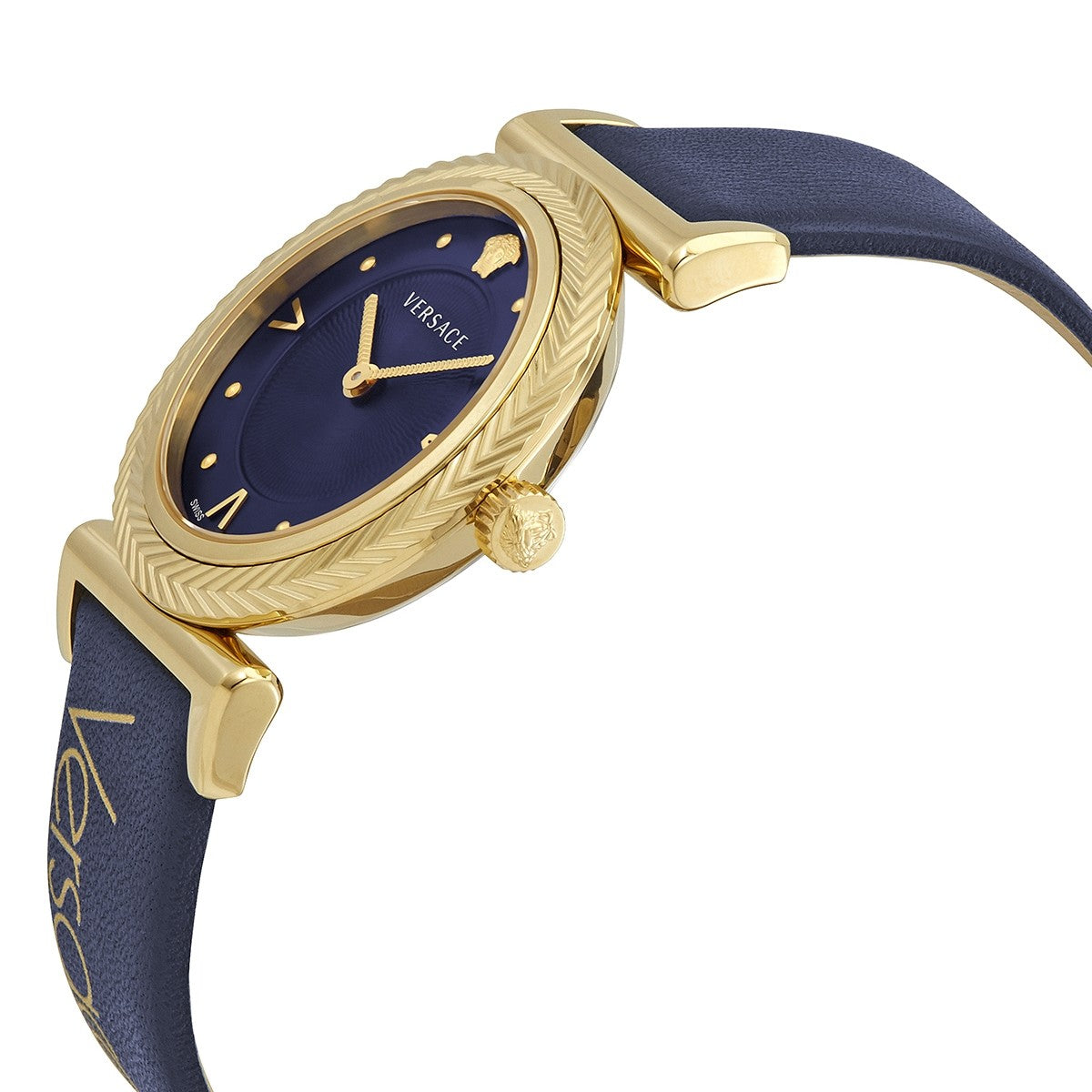  Shop Authentic Versace Greca Blue Dial Blue Leather Strap Watch for Women - VERE00218 - Luxxuri
