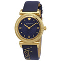  Shop Authentic Versace Greca Blue Dial Blue Leather Strap Watch for Women - VERE00218 - Luxxuri