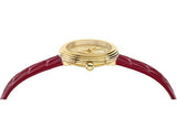  Shop Authentic Versace Virtus Mini Quartz Gold Dial Red Leather Strap Watch For Women - VET300521 - Luxxuri