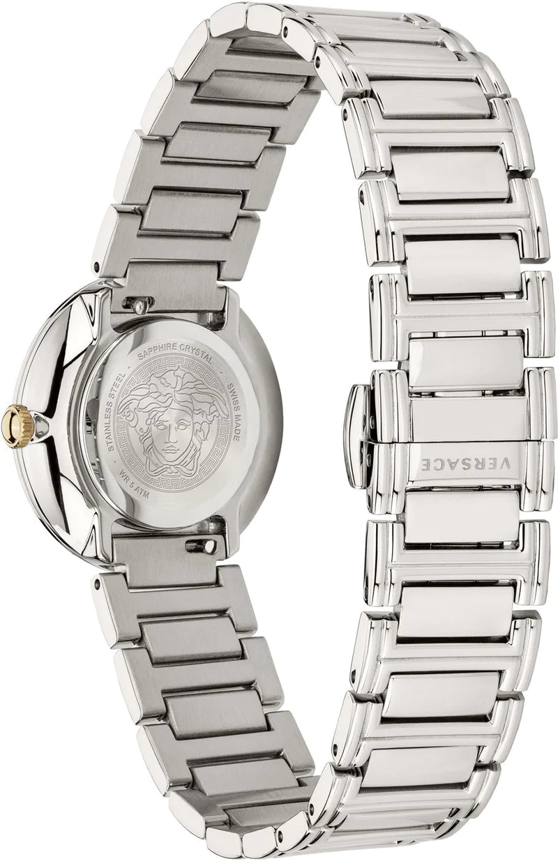  Shop Authentic Versace Virtus Quartz White Dial Silver Steel Strap Watch For Women - VET300621 - Luxxuri