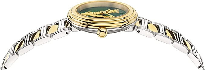  Shop Authentic Versace Virtus Quartz Green Dial Two Tone Steel Strap Watch For Women - VET300821 - Luxxuri