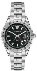  Shop Authentic Versace Hellenyium GMT Black Dial Silver Steel Strap Watch for Men - V11020015 - Luxxuri