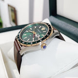  Shop Authentic Versace Hellenyium Green Dial Brown Leather Strap Watch for Men - V11090017 - Luxxuri