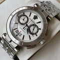  Shop Authentic Versace Aion Chronograph White Dial Silver Steel Strap Watch for Men - VBR040017 - Luxxuri
