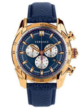  Shop Authentic Versace V-Ray Blue Chronograph Blue Dial Blue Leather Strap Watch for Men - VDB030014 - Luxxuri
