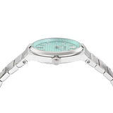  Shop Authentic Versace V-Auria Quartz Turquoise Dial Silver Steel Strap Watch for Women - VE0F00225 - Luxxuri