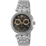  Shop Authentic Versace Aion Chronograph Black Dial Silver Steel Strap Watch For Men - VE1D01019 - Luxxuri