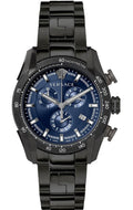  Shop Authentic Versace V-Ray Chronograph Quartz Blue Dial Black Steel Strap Watch For Men - VE2I00521 - Luxxuri