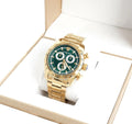  Shop Authentic Versace V-Ray Chronograph Quartz Green Dial Gold Steel Strap Watch For Men - VE2I00621 - Luxxuri