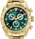  Shop Authentic Versace V-Ray Chronograph Quartz Green Dial Gold Steel Strap Watch For Men - VE2I00621 - Luxxuri