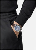  Shop Authentic Versace Greca Time Quartz Blue Dial Brown Leather Strap Watch For Men - VE3K00122 - Luxxuri