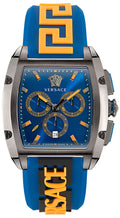  Shop Authentic Versace Iconic Dominus Chronograph Blue Dial Blue Rubber Strap Watch For Men - VE6H00323 - Luxxuri