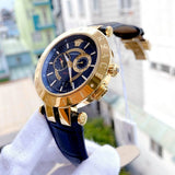  Shop Authentic Versace V-Race Multifunction Quartz Blue Dial Blue Leather Strap Watch For Men - VEBV00219 - Luxxuri