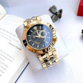  Shop Authentic Versace V-Race Quartz Black Dial Gold Steel Strap Watch For Men - VEBV00519 - Luxxuri