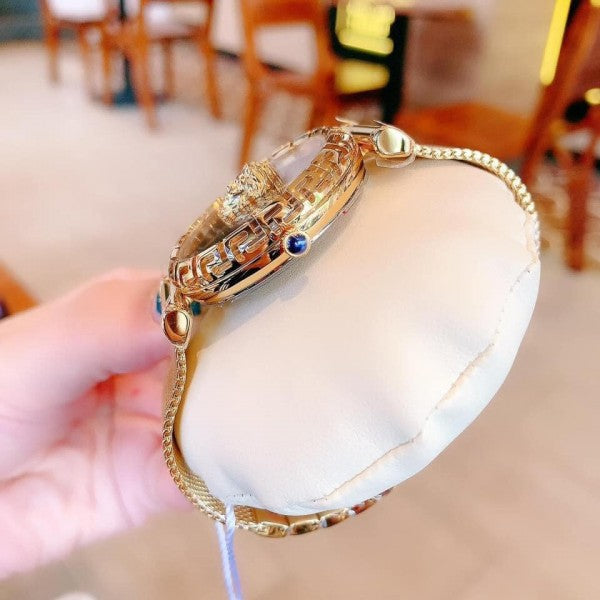  Shop Authentic Versace Palazzo Empire Greca Black Dial Gold Mesh Bracelet Watch for Women - VEDV00519 - Luxxuri