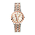  Shop Authentic Versace Virtus Quartz White Dial Two Tone Steel Strap Watch for Women - VEHC00519 - Luxxuri