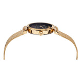  Shop Authentic Versace Meander Black Dial Gold Mesh Bracelet Watch for Women - VELW00720 - Luxxuri