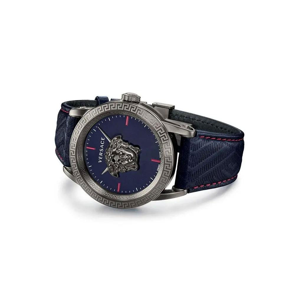  Shop Authentic Versace Palazzo Empire Blue Dial Blue Leather Strap Watch for Men - VERD00118 - Luxxuri