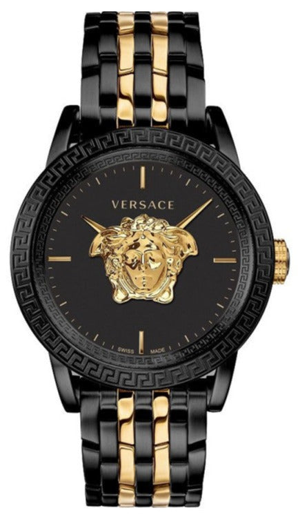  Shop Authentic Versace Palazzo Empire Black Dial Two Tone Steel Strap Watch for Men - VERD01119 - Luxxuri