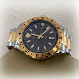  Shop Authentic Versace Hellenyium GMT Black Dial Two Tone Steel Strap Watch for Men - V11040015 - Luxxuri