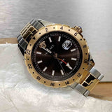  Shop Authentic Versace Hellenyium GMT Black Dial Two Tone Steel Strap Watch for Men - V11040015 - Luxxuri