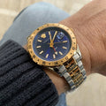  Shop Authentic Versace Hellenyium GMT Blue Dial Two Tone Steel Strap Watch for Men - V11060017 - Luxxuri