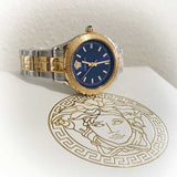  Shop Authentic Versace Hellenyium Blue Dial Two Tone Steel Strap Watch for Women - V12060017 - Luxxuri