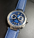  Shop Authentic Versace Aion Chronograph Blue Dial Blue Leather Strap Watch for Men - VE1D01220 - Luxxuri