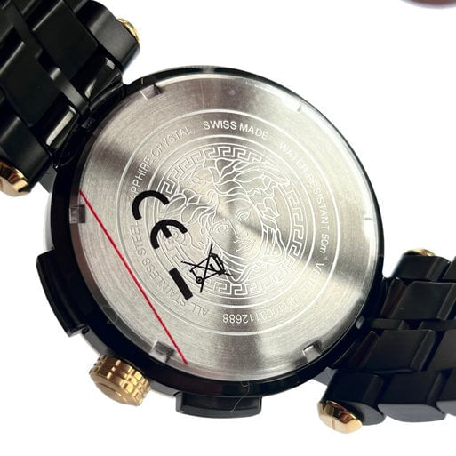  Shop Authentic Versace Aion Chronograph Black Dial Black Steel Strap Watch for Men - VE1D01620 - Luxxuri