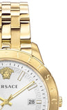 Shop Authentic Versace Univers Quartz White Dial Gold Steel Strap Watch for Men - VEBK00518 - Luxxuri