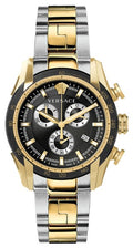  Shop Authentic Versace V-Ray Chronograph Black Dial Two Tone Steel Strap Watch For Men - VE2I00421 - Luxxuri