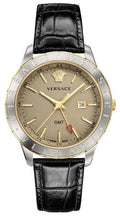  Shop Authentic Versace Univers Beige Dial Black Leather Strap Watch for Men - VEBK00218 - Luxxuri