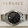  Shop Authentic Versace Univers Analog Black Dial Silver Steel Strap Watch for Men - VEBK00418 - Luxxuri