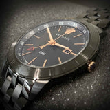 Shop Authentic Versace Univers Quartz Black Dial Black Steel Strap Watch for Men - VEBK00618 - Luxxuri