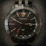  Shop Authentic Versace Univers Quartz Black Dial Black Steel Strap Watch for Men - VEBK00618 - Luxxuri