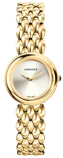  Shop Authentic Versace V-Flare Quartz Silver Dial Gold Steel Strap Watch for Women - VEBN00718 - Luxxuri