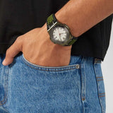  Shop Authentic Versace Chain Reaction Quartz White Dial Green Rubber Strap Watch for Men - VEDY00419 - Luxxuri