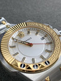  Shop Authentic Versace Chain Reaction Quartz White Dial Two Tone Steel Strap Watch for Men - VEDY00519 - Luxxuri