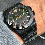  Shop Authentic Versace Chain Reaction Quartz Black Dial Black Steel Strap Watch for Men - VEDY00719 - Luxxuri
