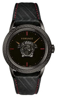  Shop Authentic Versace Palazzo Empire Black Dial Black Leather Strap Watch for Men - VERD00218 - Luxxuri
