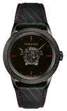  Shop Authentic Versace Palazzo Empire Black Dial Black Leather Strap Watch for Men - VERD00218 - Luxxuri