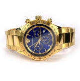  Shop Authentic Versace Classic Chronograph Quartz Blue Dial Gold Steel Strap Watch For Men - VEV700619 - Luxxuri