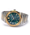  Shop Authentic Versace Hellenyium Quartz Green Dial Silver Steel Strap Watch For Men - VEVK00420 - Luxxuri