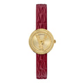  Shop Authentic Versace Virtus Mini Quartz Gold Dial Red Leather Strap Watch For Women - VET300521 - Luxxuri