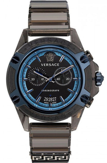  Shop Authentic Versace icon Active Chronograph Black Dial Black Silicone Strap Watch For Men - VEZ700622 - Luxxuri